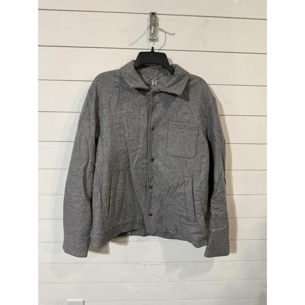Herno Men's Gray Flannel Shirt Jacket 52 RTL: $990.00